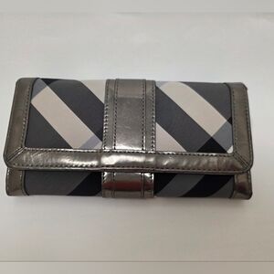 Burberry Gray and Silver Wallet